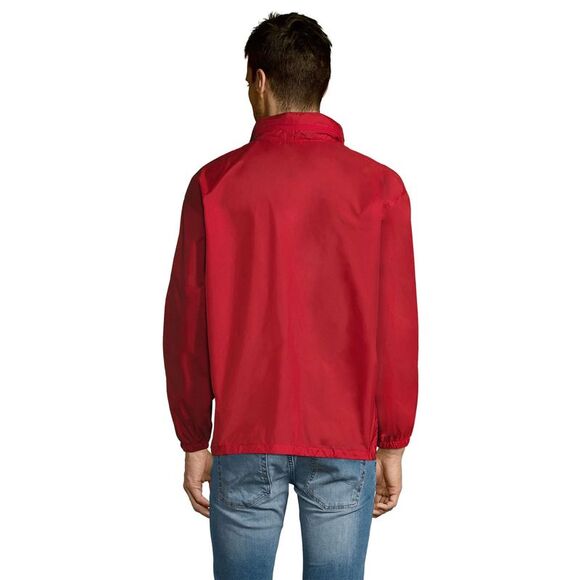 SOLS Unisex Mens /Womens Surf Windbreaker Lightweight Outdoor Jacket /Coat / Red - Picture 3 of 5